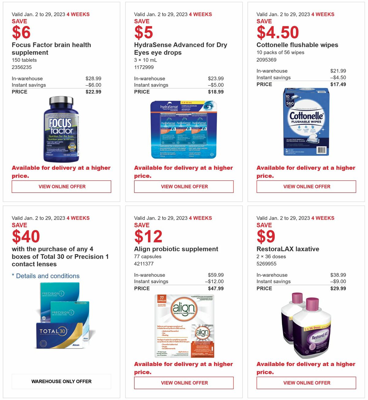 Costco Flyer from January 2