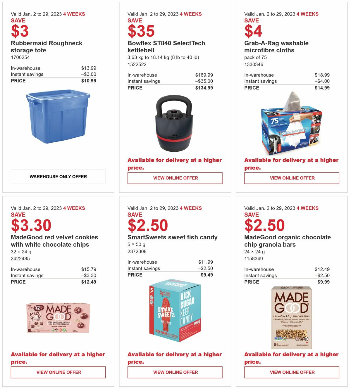 Costco Flyer from January 2