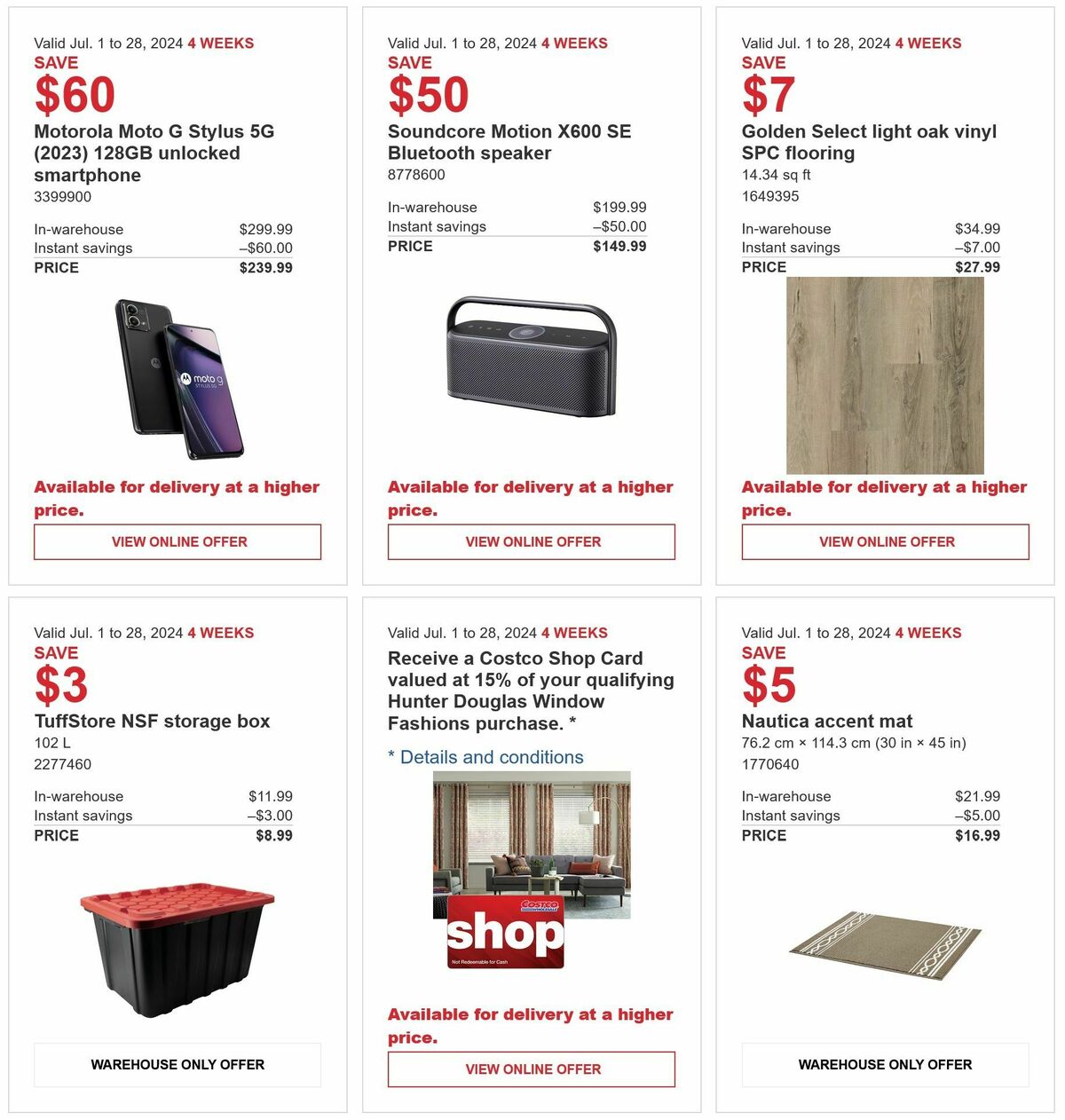 Costco Flyer from July 1