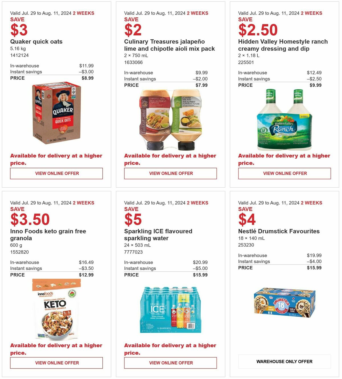 Costco Flyer from July 29