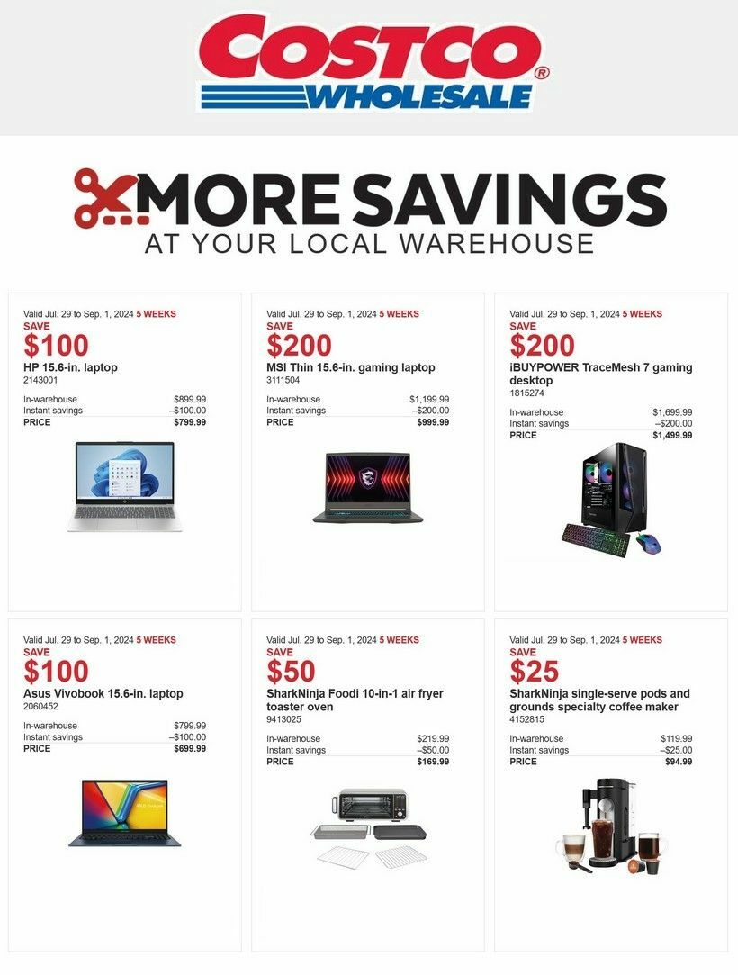 Costco Flyer from August 12