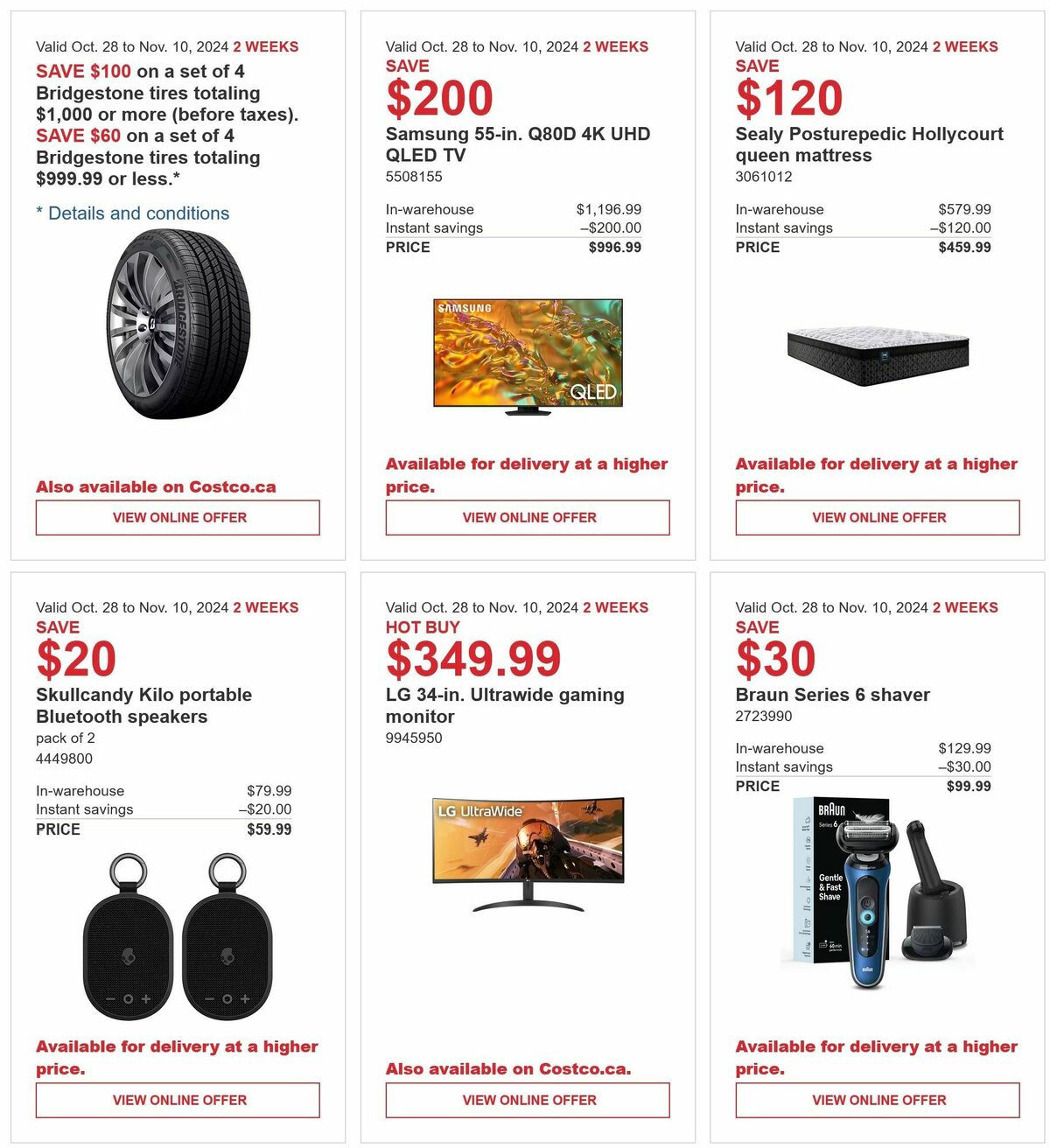 Costco Flyer from October 28