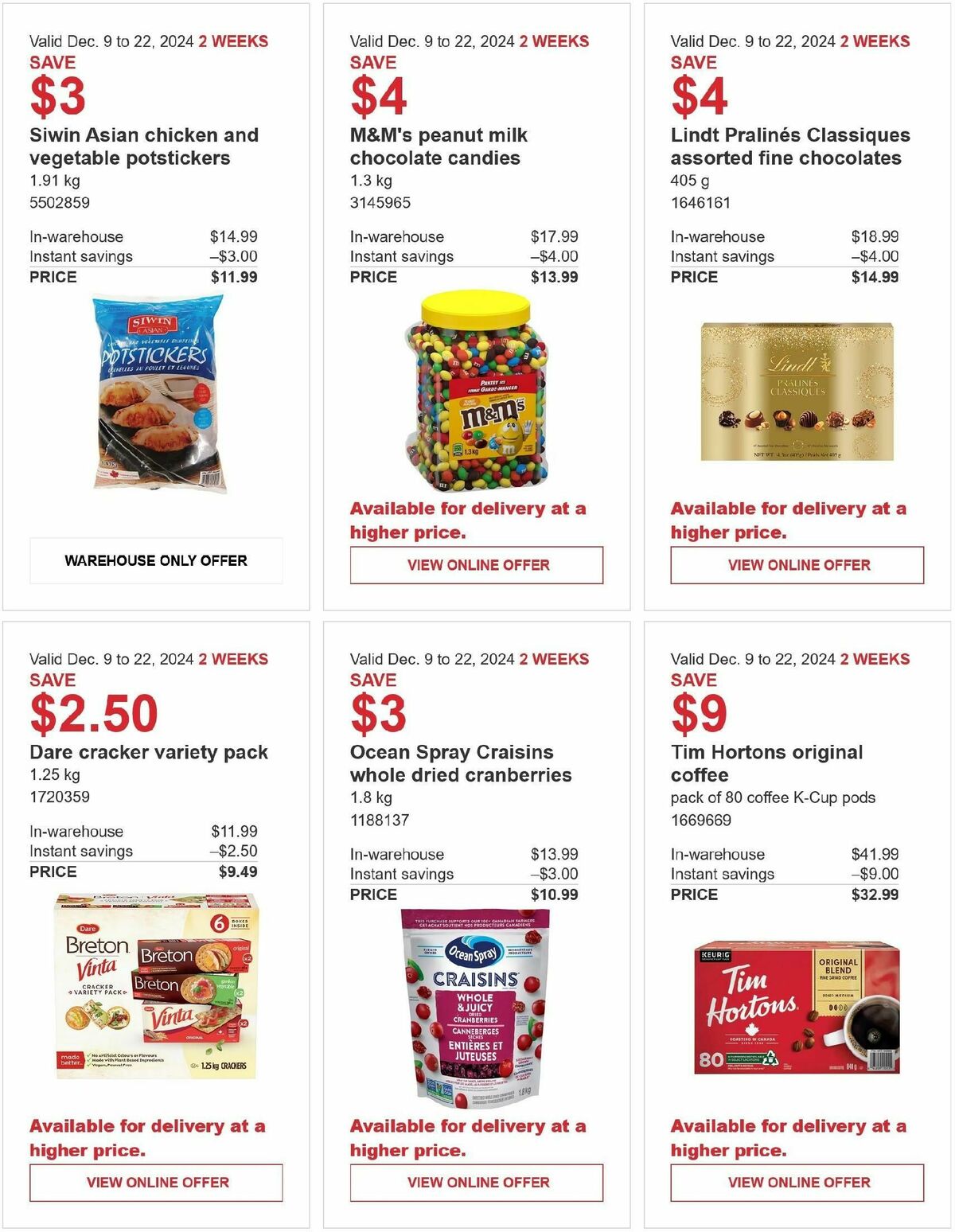 Costco Flyer from December 9