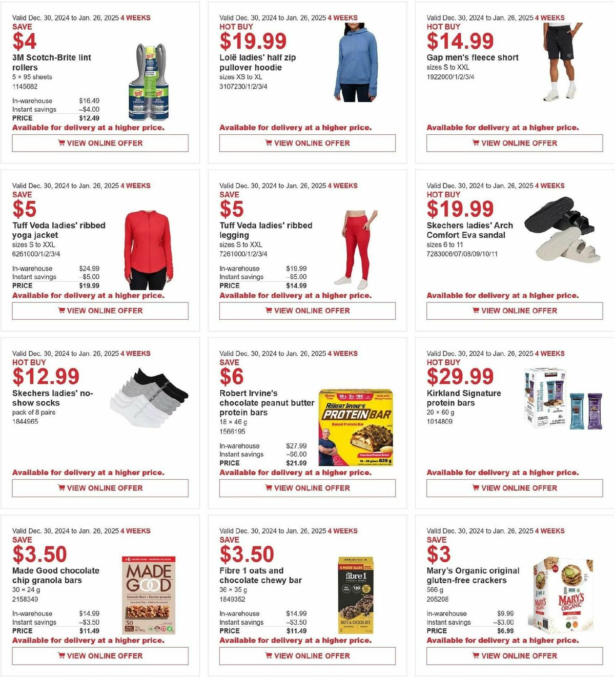 Costco Flyer from December 30