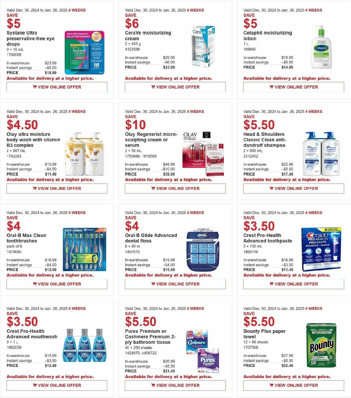 Costco Flyer from December 30