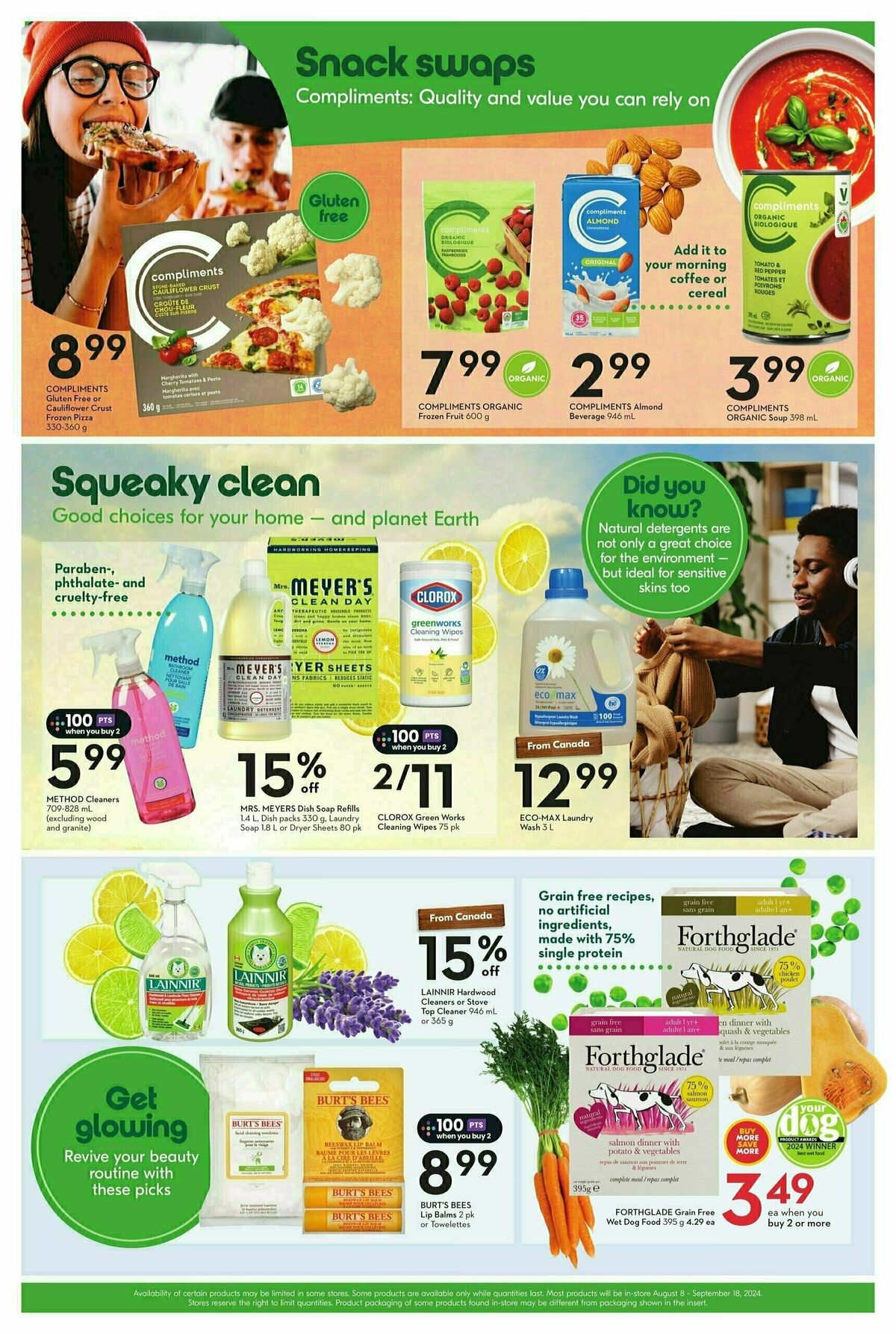 Sobeys Natural and Wellness Flyer from August 8