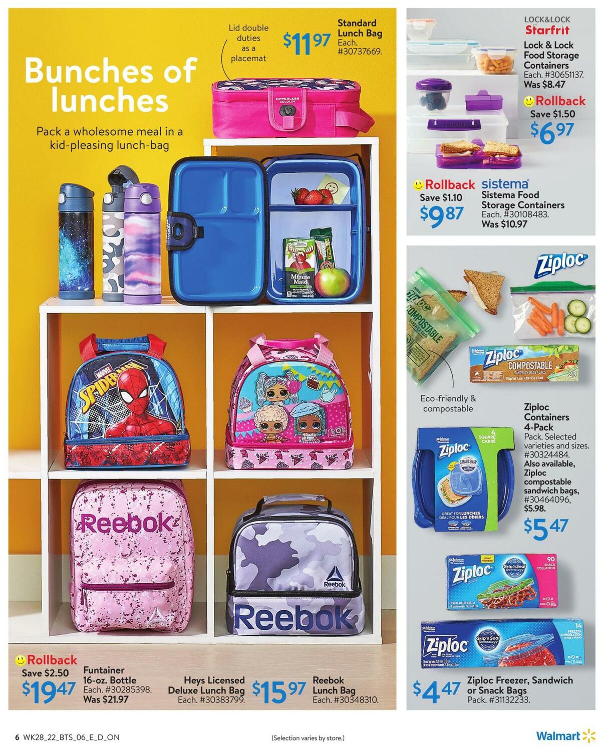 Walmart Back to School Flyer from August 4