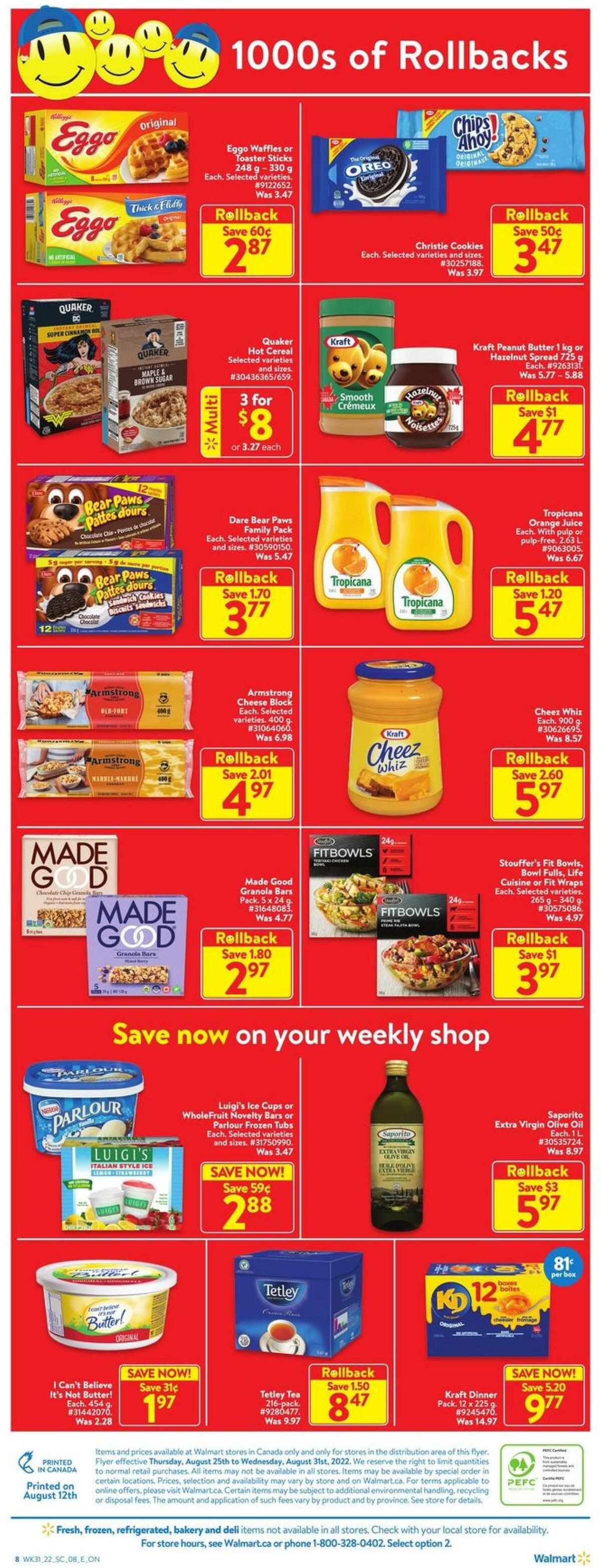 Walmart Flyer from August 25