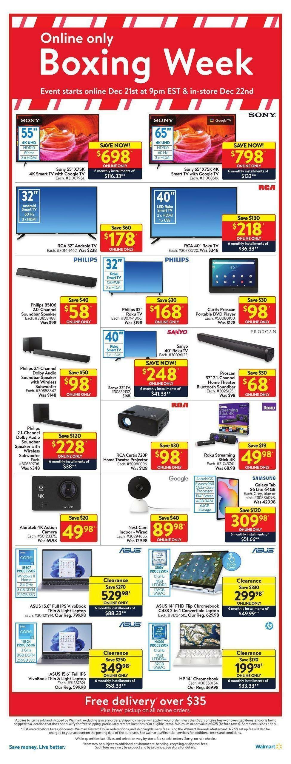 Walmart Boxing Week Flyer from December 21