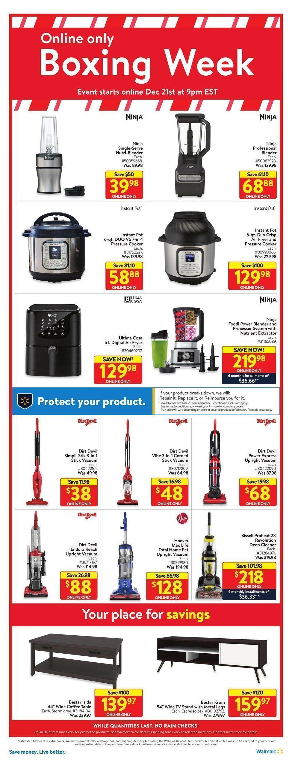 Walmart Boxing Week Flyer from December 21