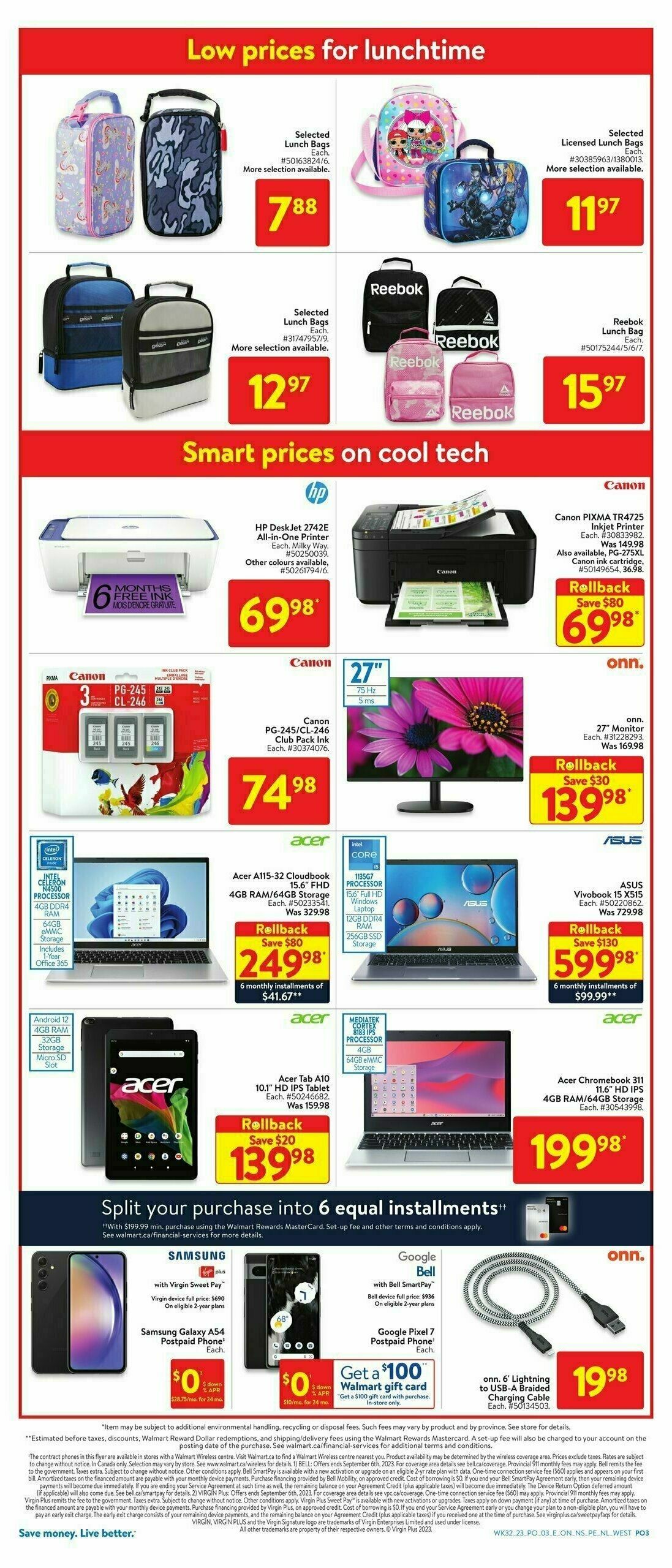 Walmart Back to school Flyer from August 31