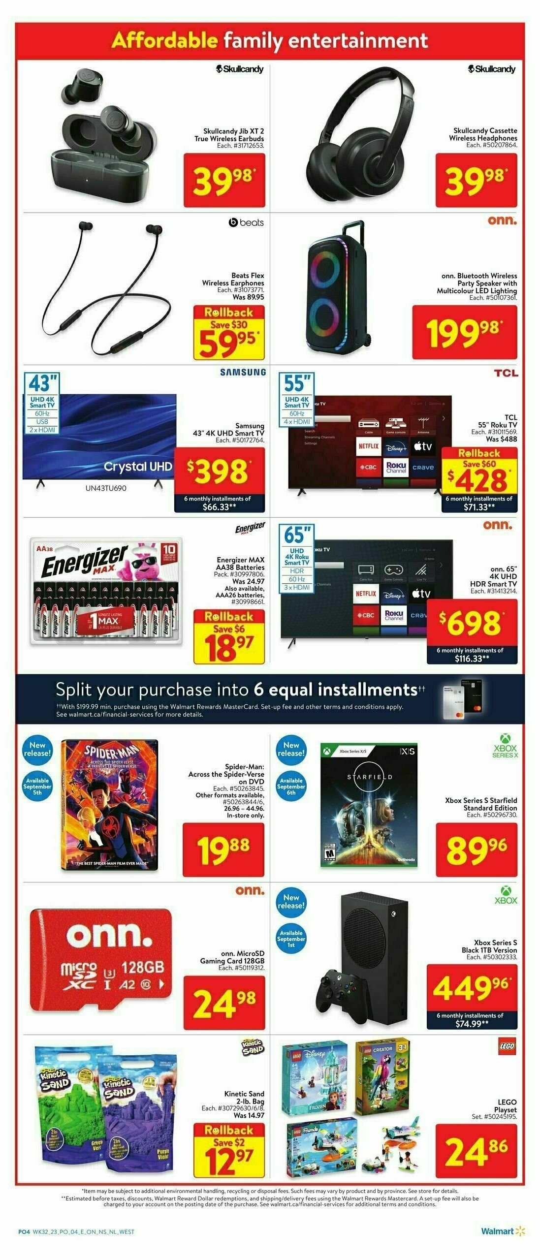 Walmart Back to school Flyer from August 31