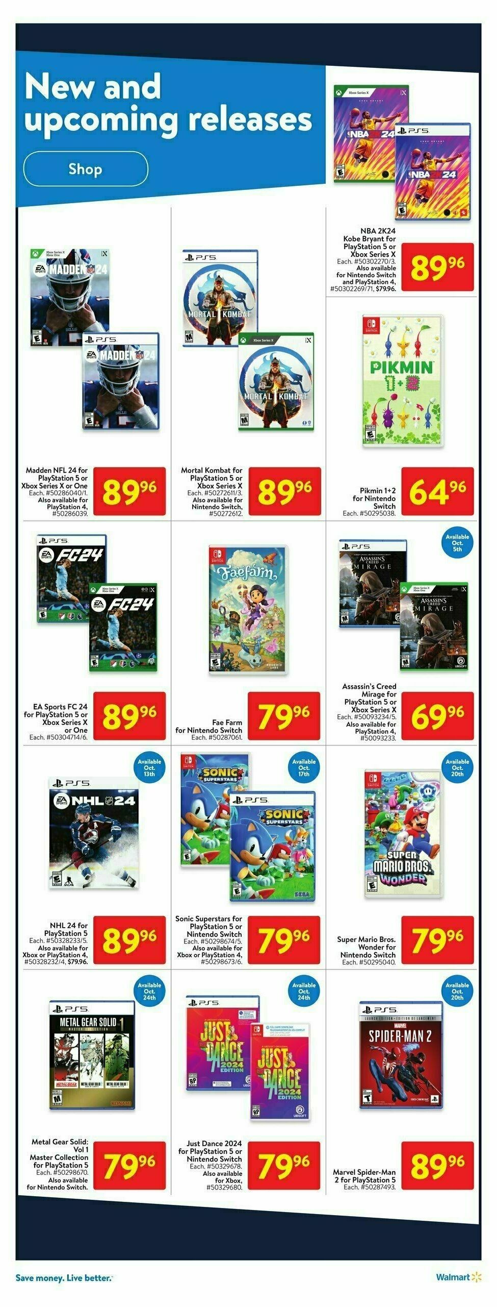 Walmart Flyer from October 12