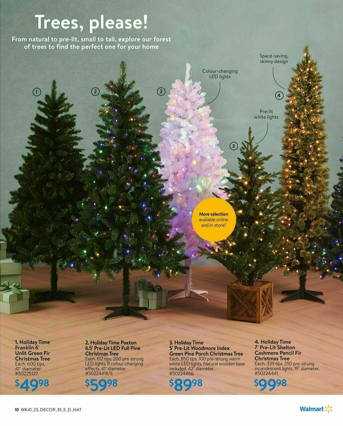 Walmart Holiday Decor Flyer from November 2