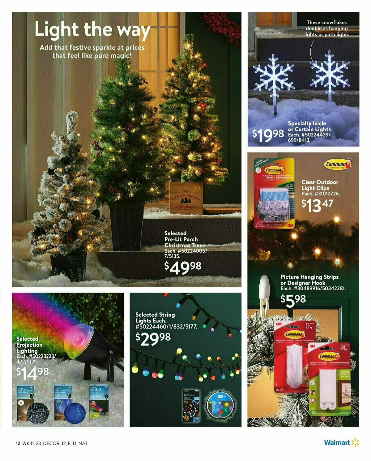 Walmart Holiday Decor Flyer from November 2