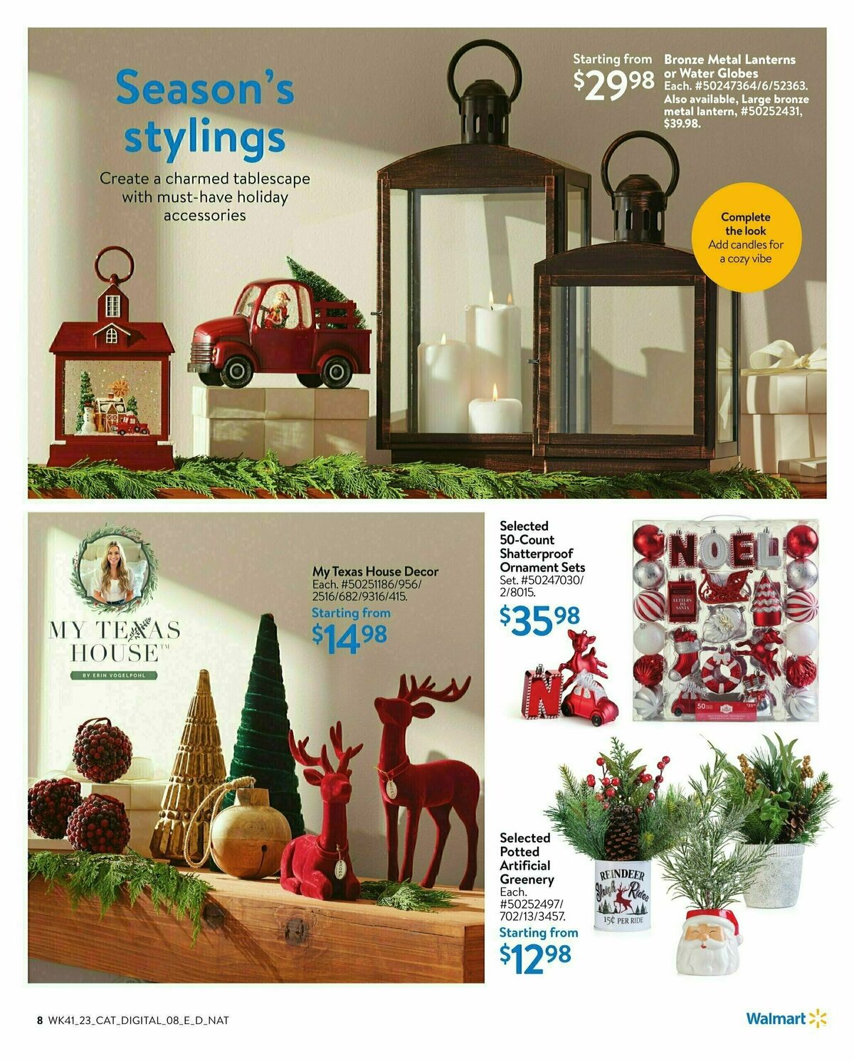 Walmart Holiday Decor Flyer from November 2