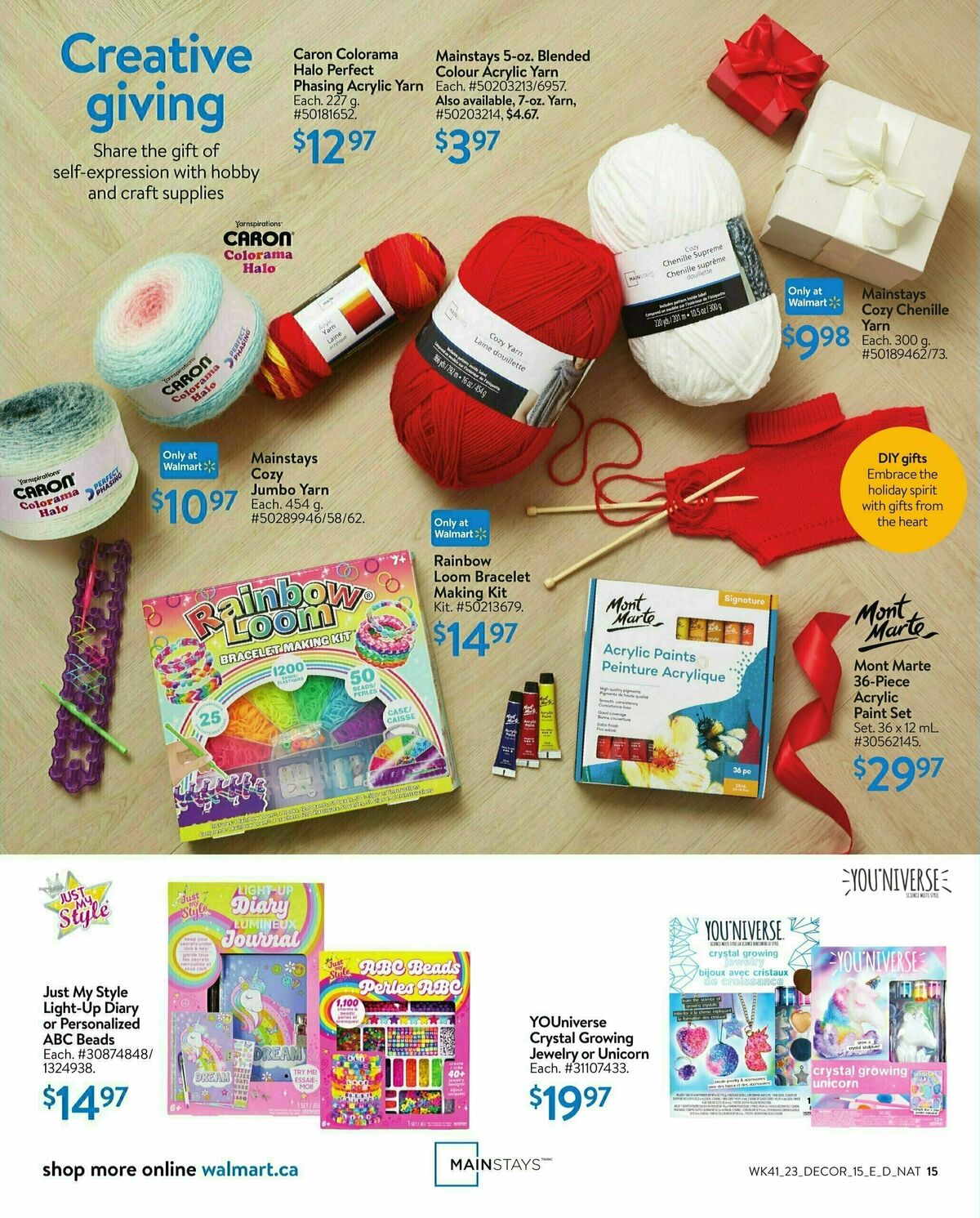 Walmart Holiday Decor Flyer from November 2