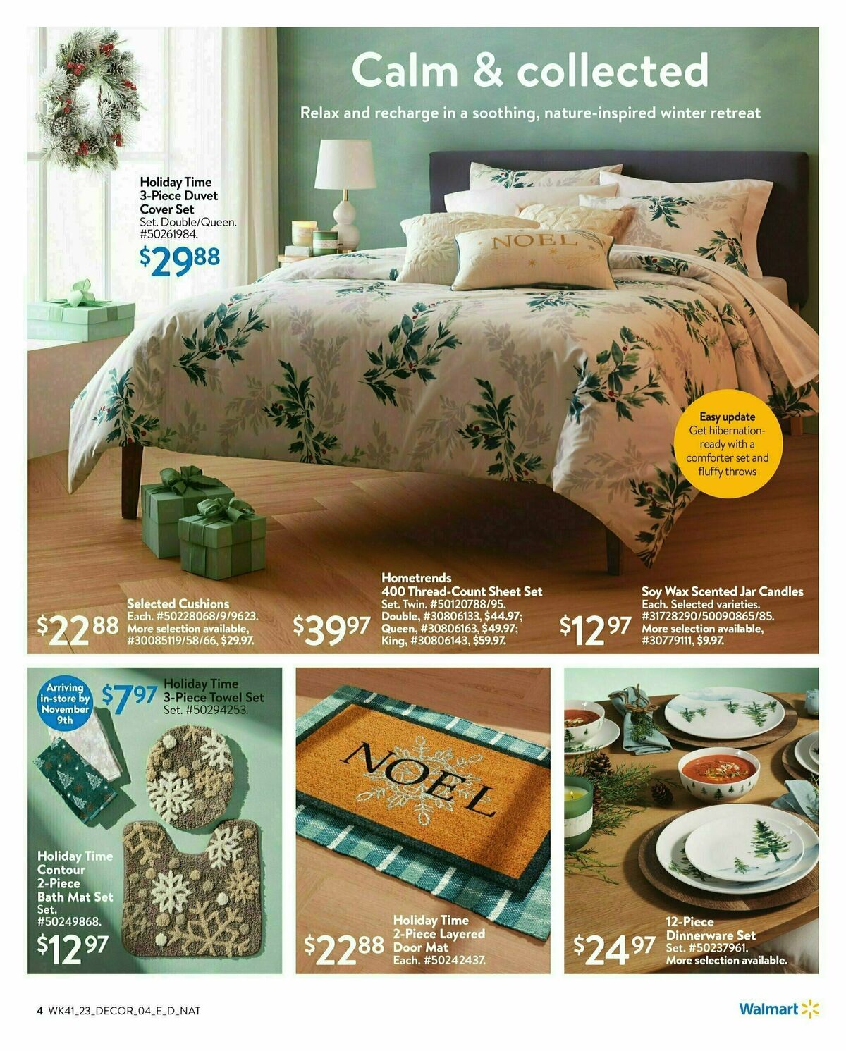 Walmart Holiday Decor Flyer from November 2