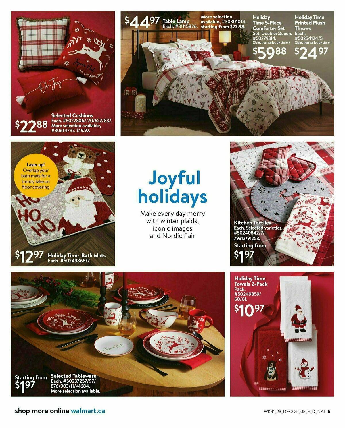 Walmart Holiday Decor Flyer from November 2