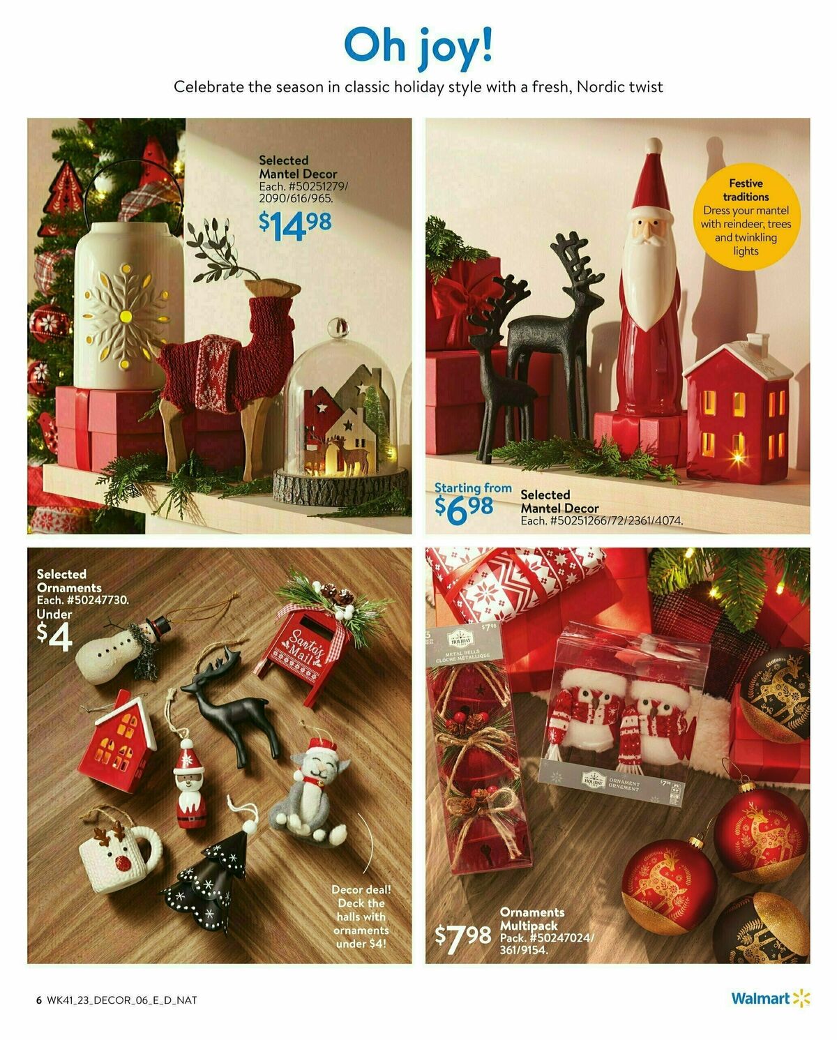 Walmart Holiday Decor Flyer from November 2