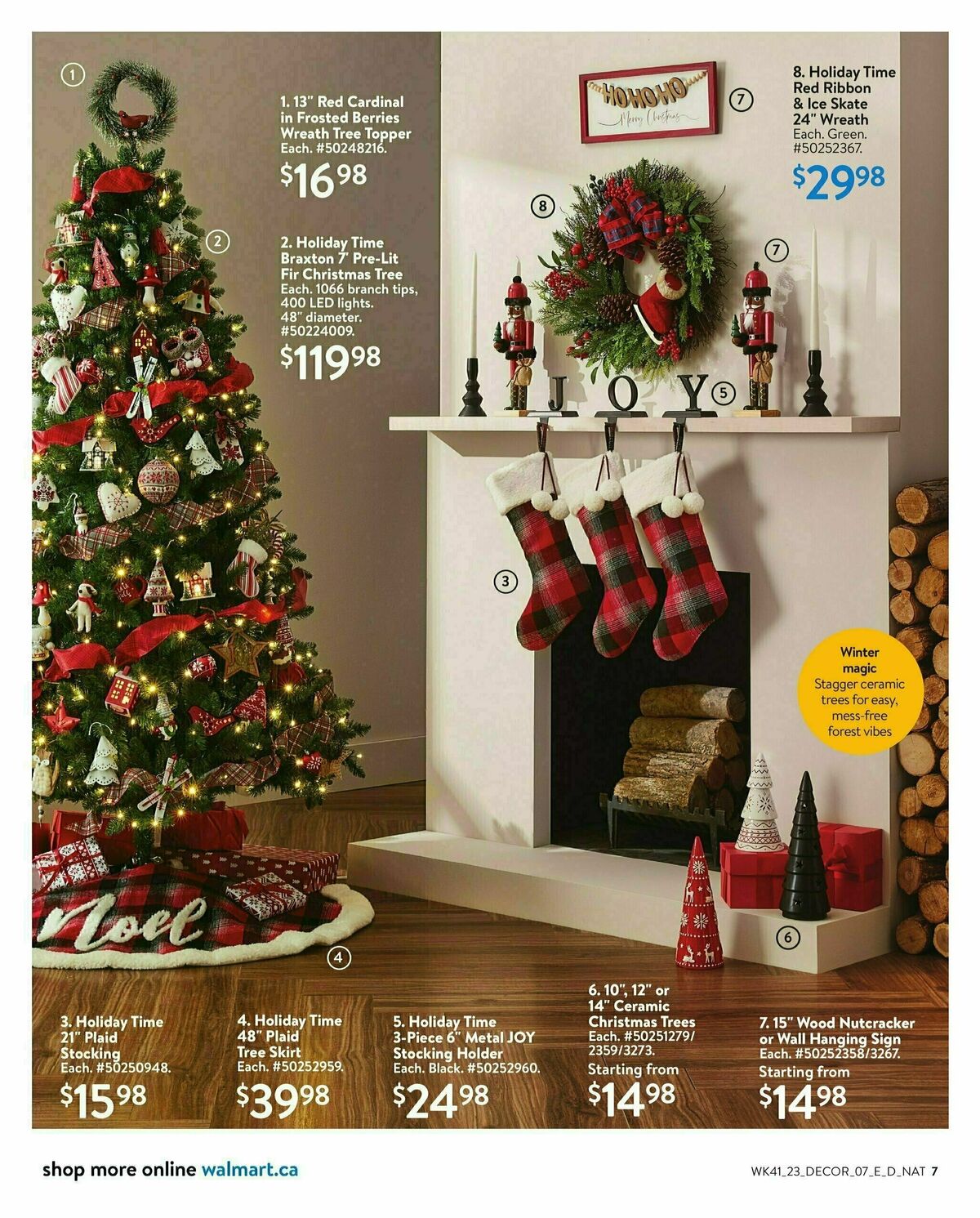 Walmart Holiday Decor Flyer from November 2