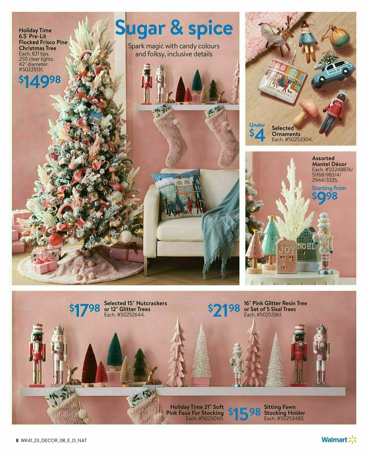 Walmart Holiday Decor Flyer from November 2