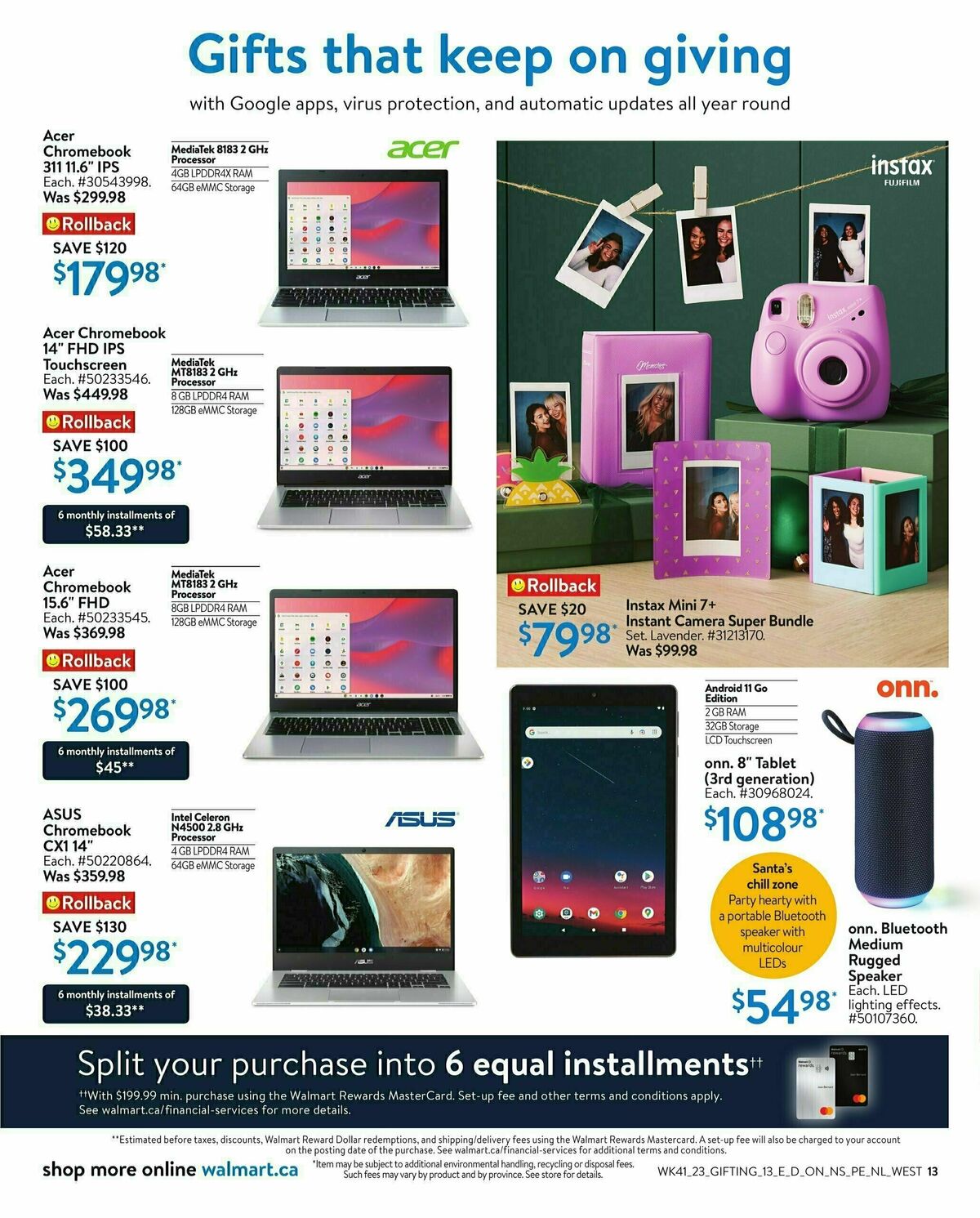 Walmart Gifting Guide Flyer from November 2