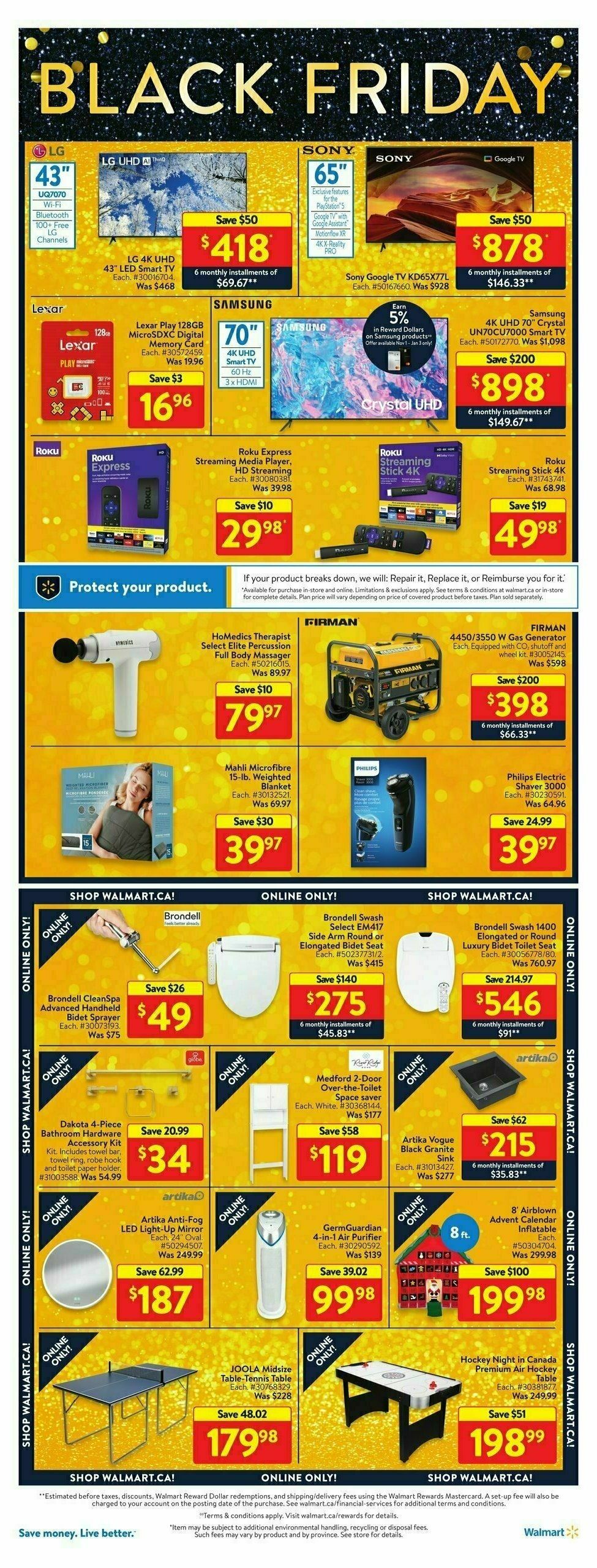 Walmart Black Friday Flyer from November 8