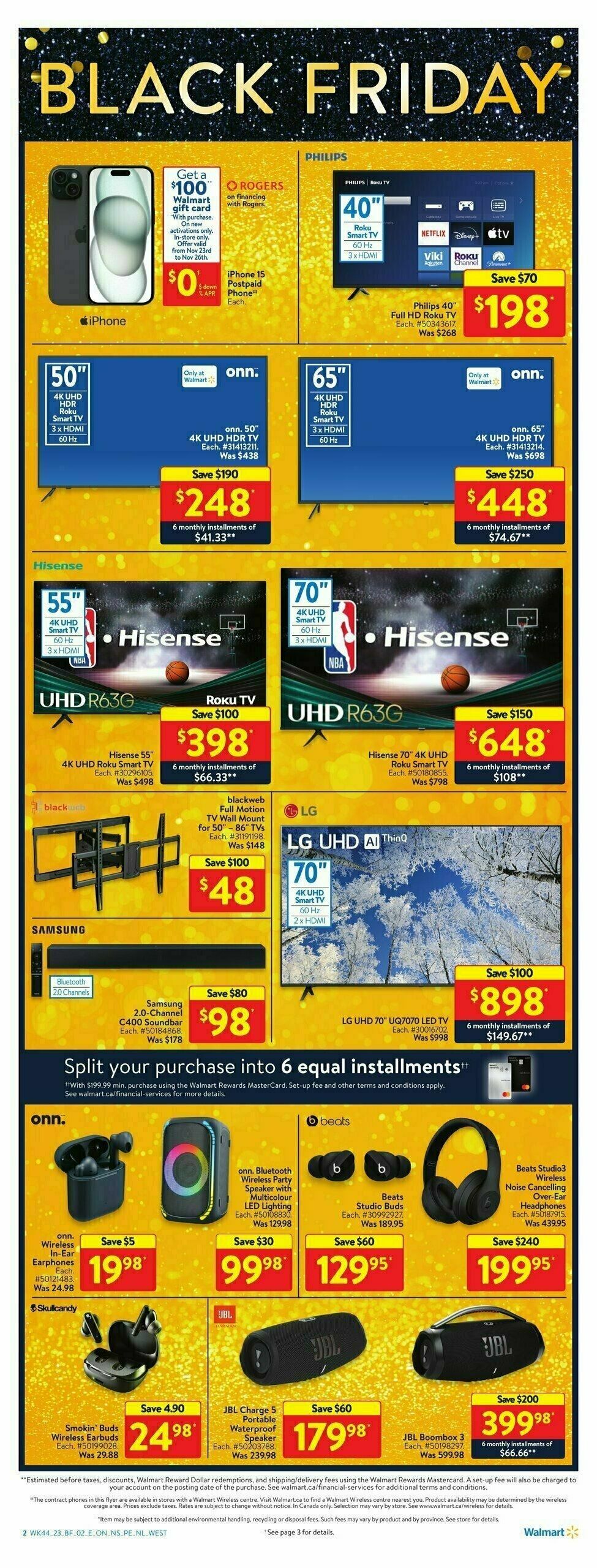 Walmart Black Friday Flyer from November 23