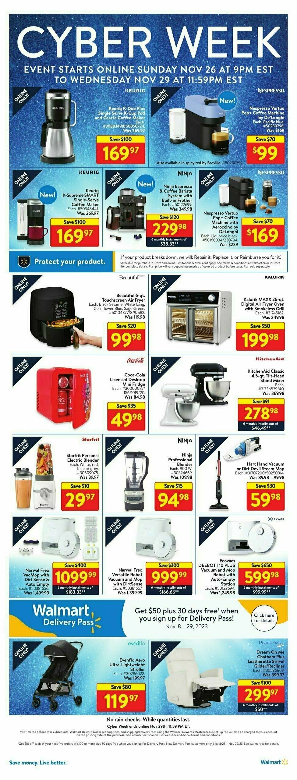 Walmart Cyber Week Flyer from November 27