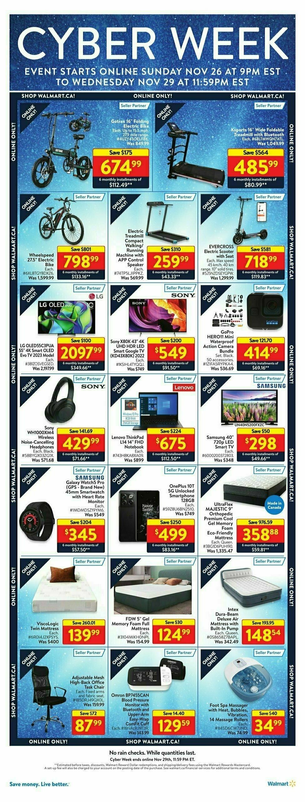 Walmart Cyber Week Flyer from November 27