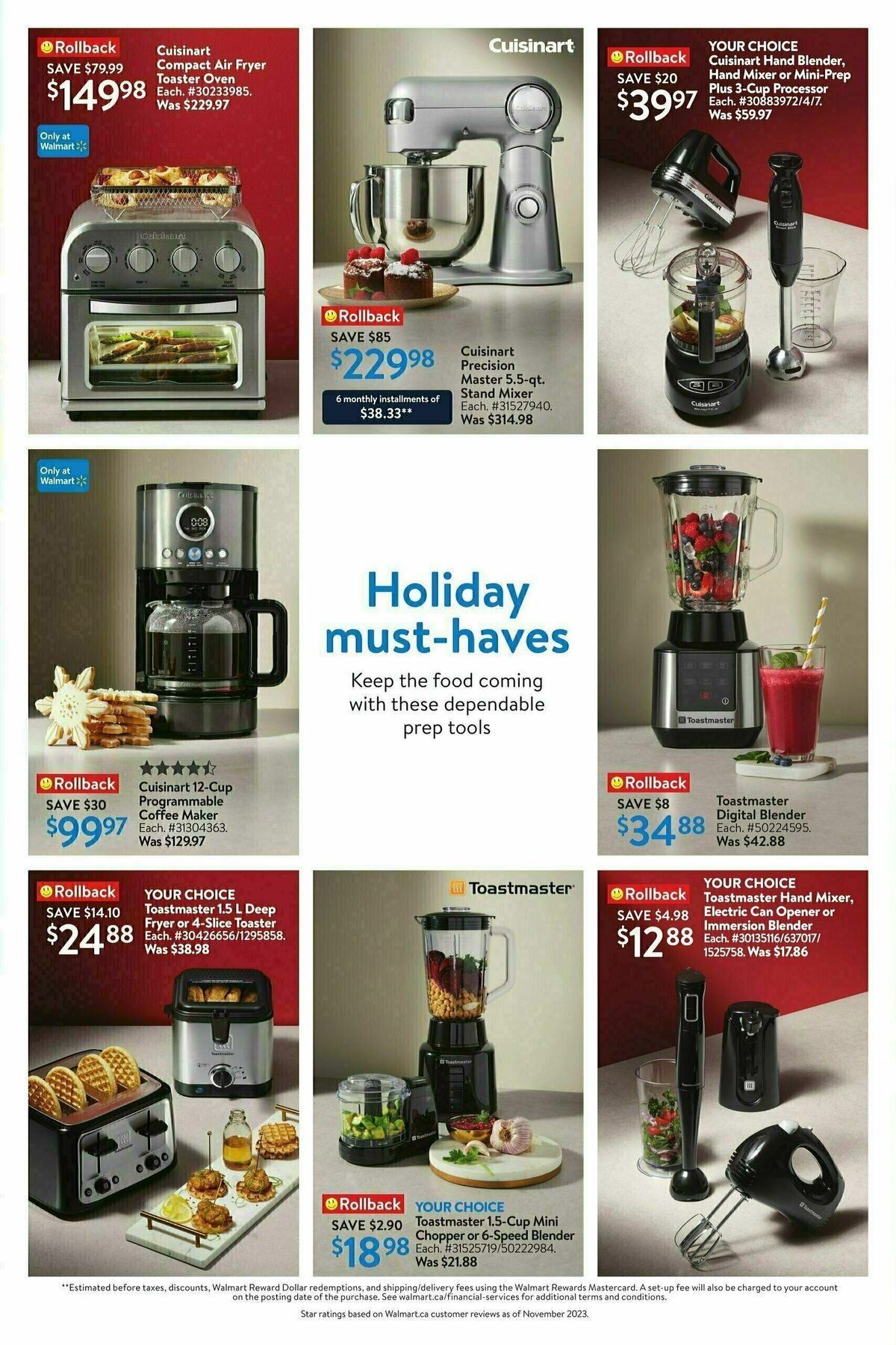 Walmart Holiday Hosting Flyer from November 30