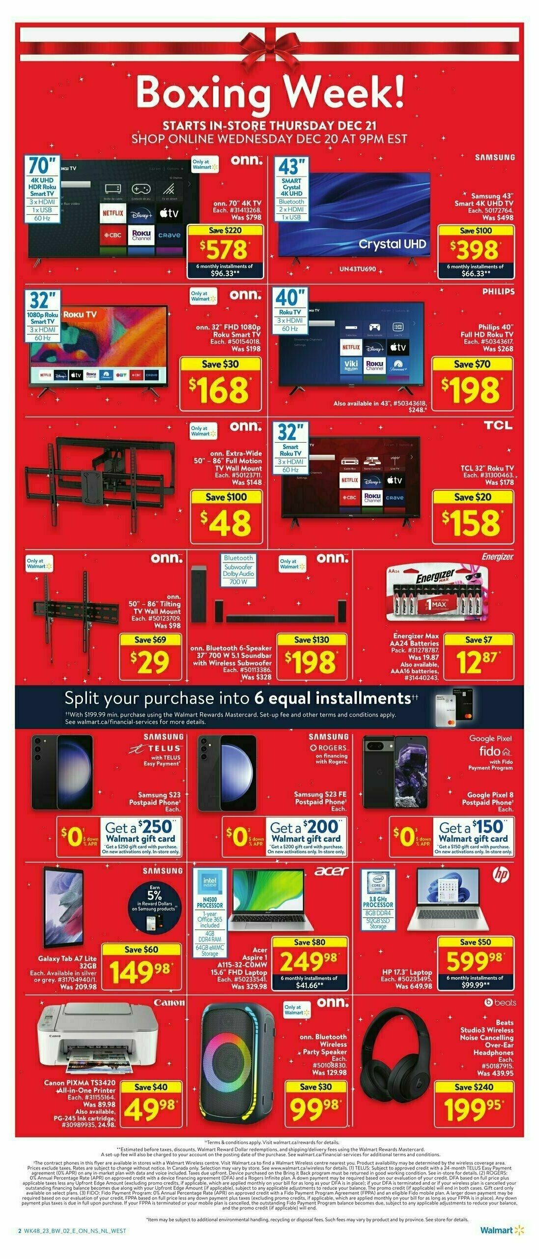 Walmart Boxing Week Flyer Flyer from December 21