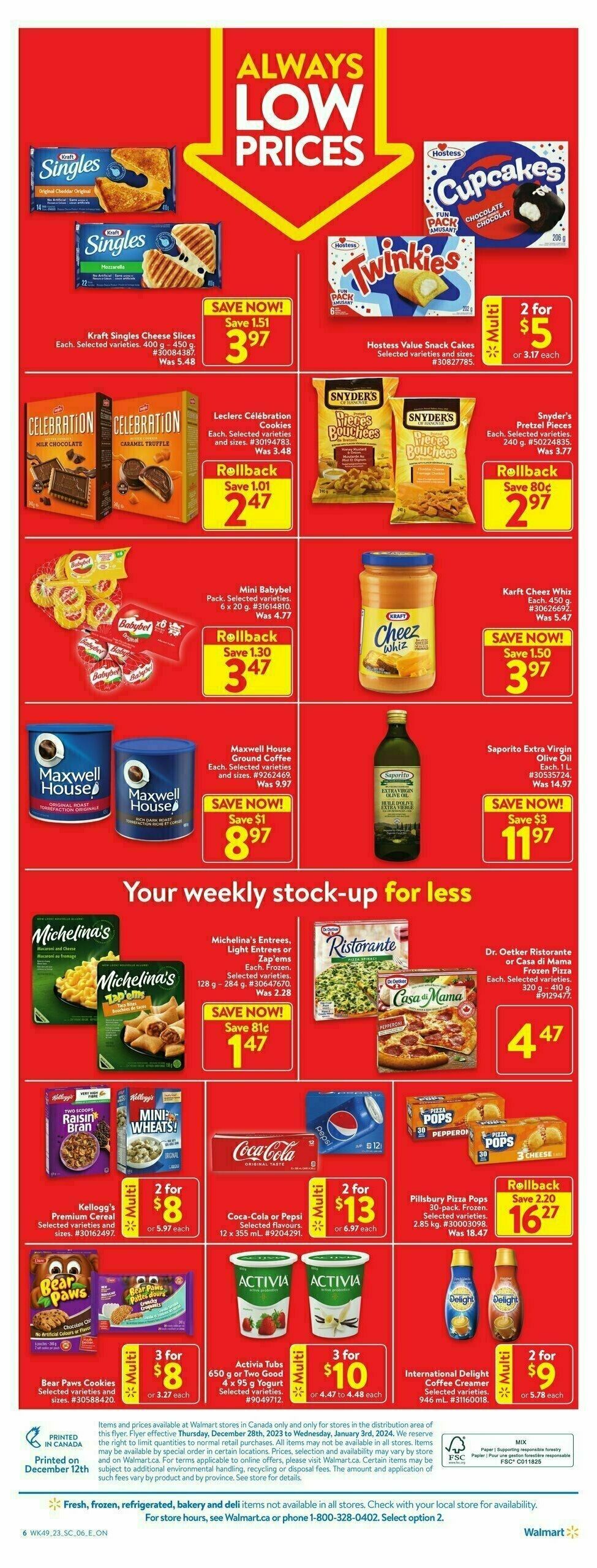 Walmart Flyer from December 28