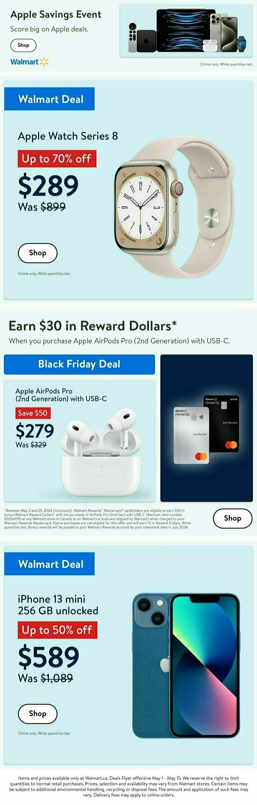 Walmart Apple Offers Flyer from May 1