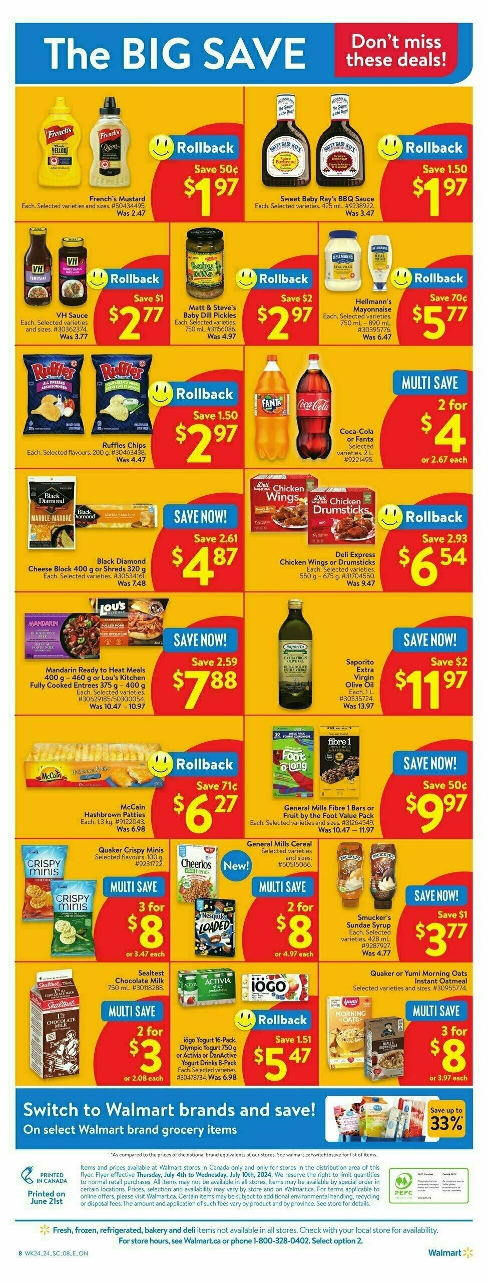 Walmart Flyer from July 4