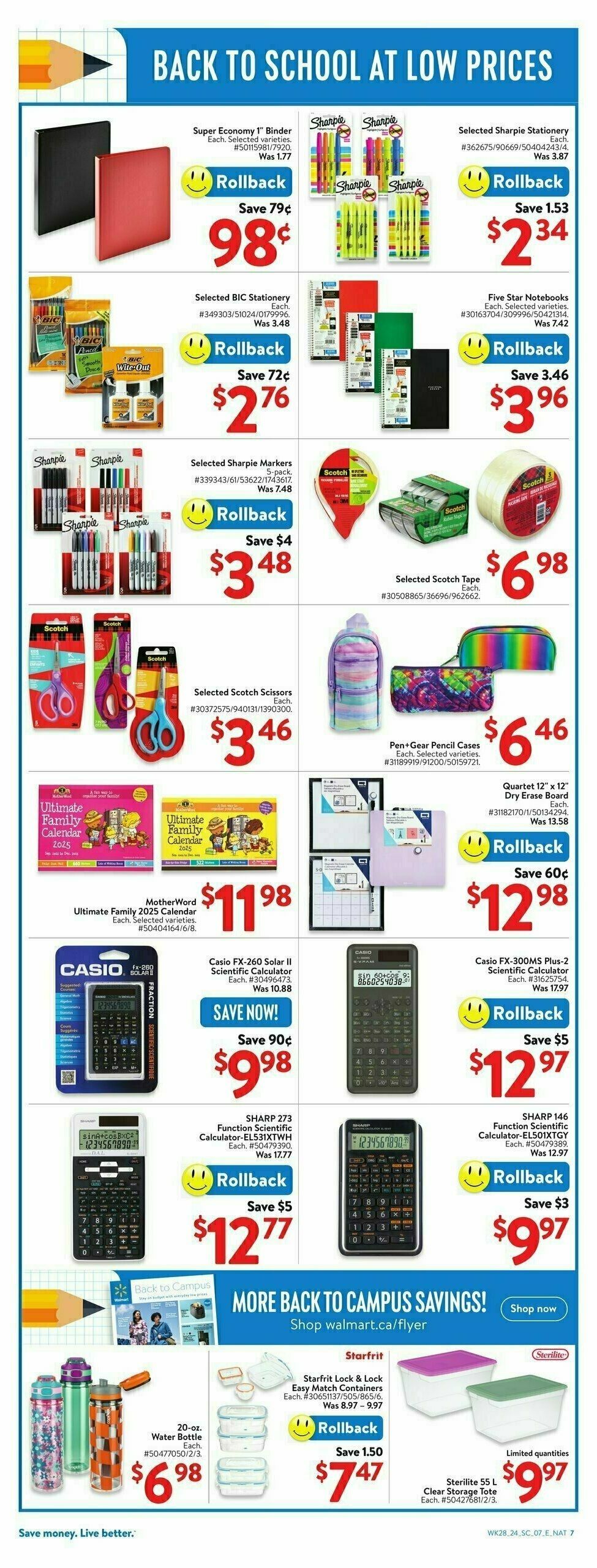 Walmart Flyer from August 1