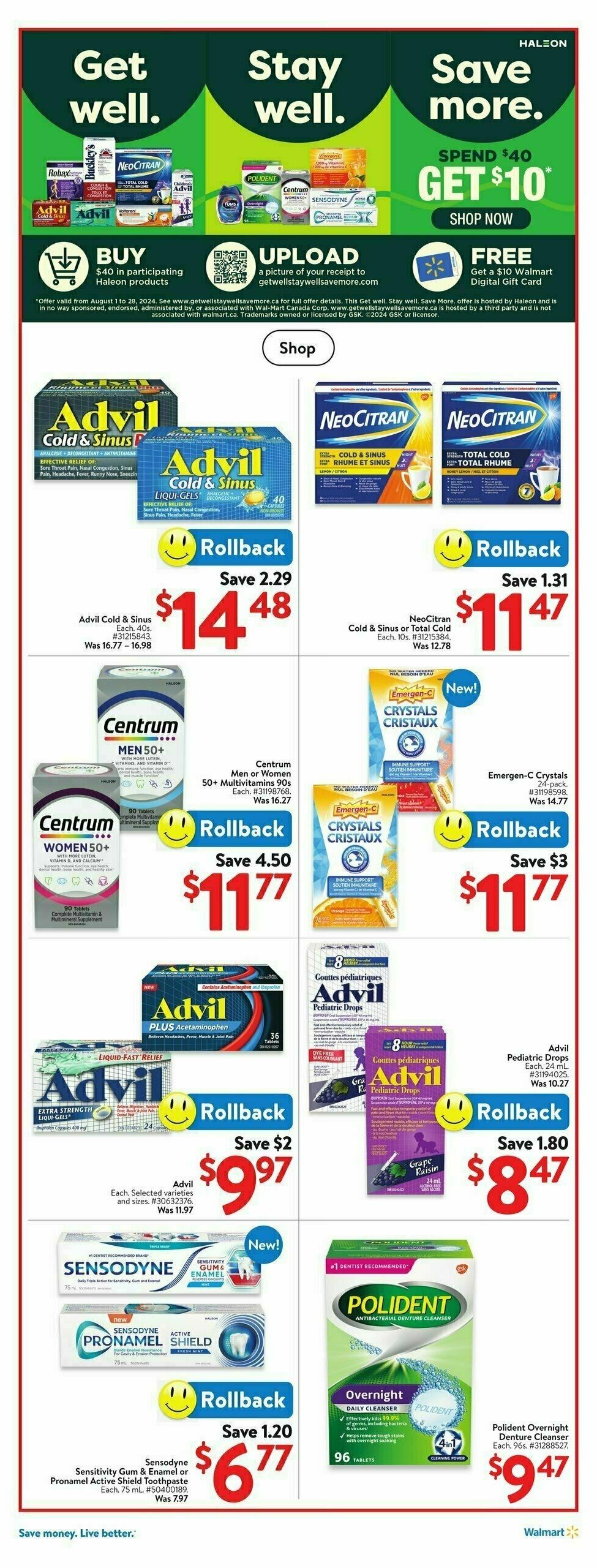 Walmart Flyer from August 1