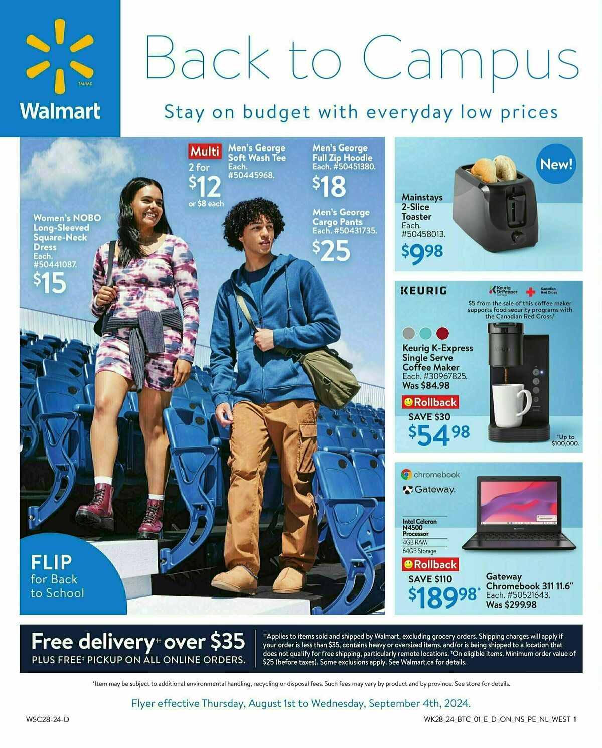 Walmart Back to Campus Flyer from August 1