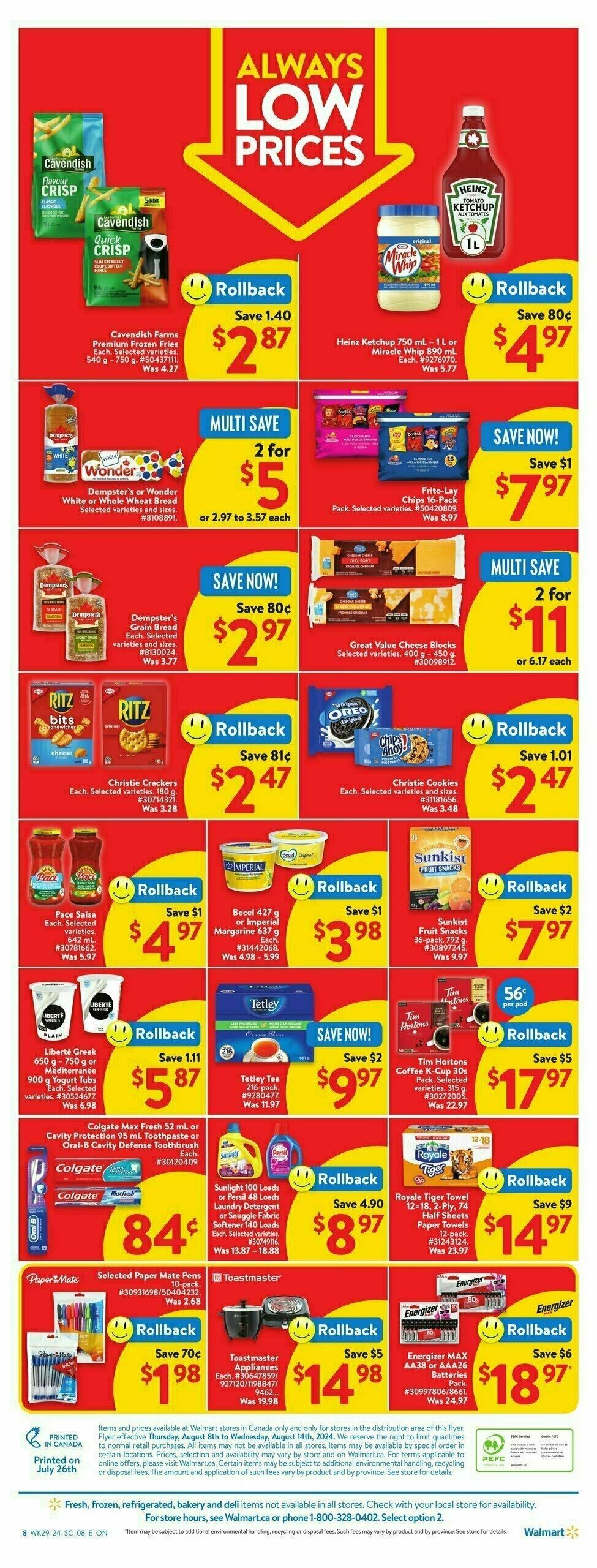 Walmart Flyer from August 8