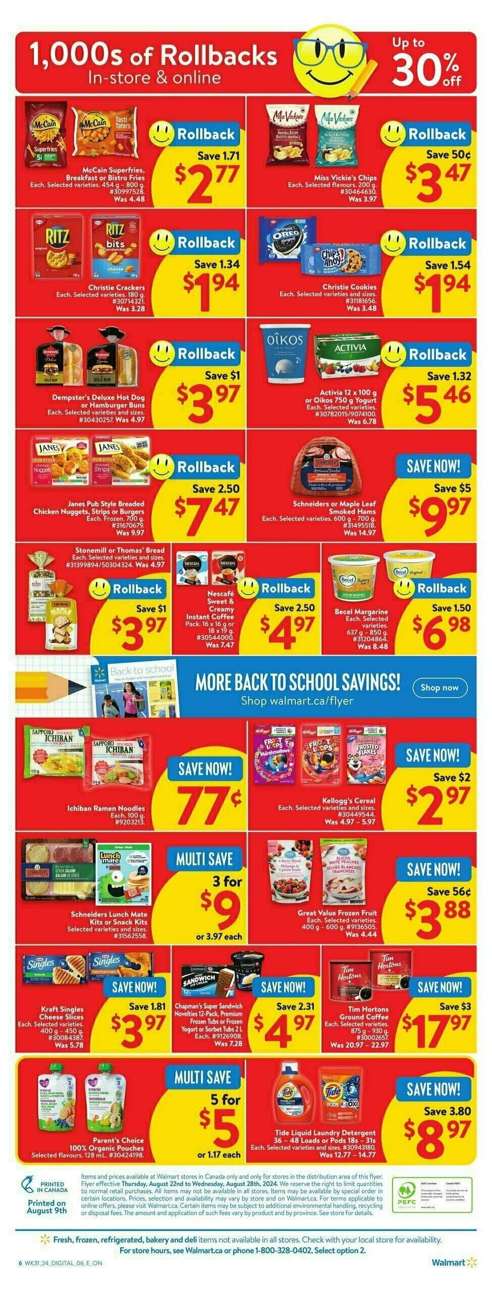 Walmart Flyer from August 22