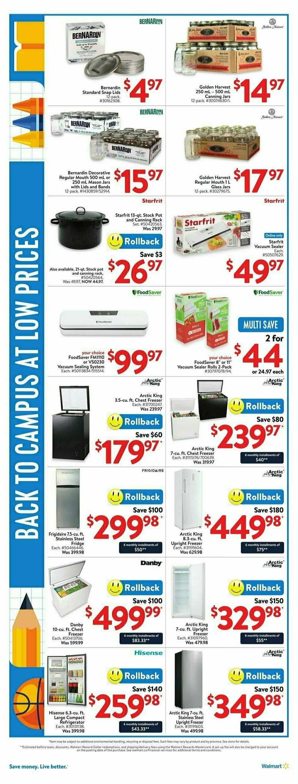 Walmart Back to school Flyer from August 22