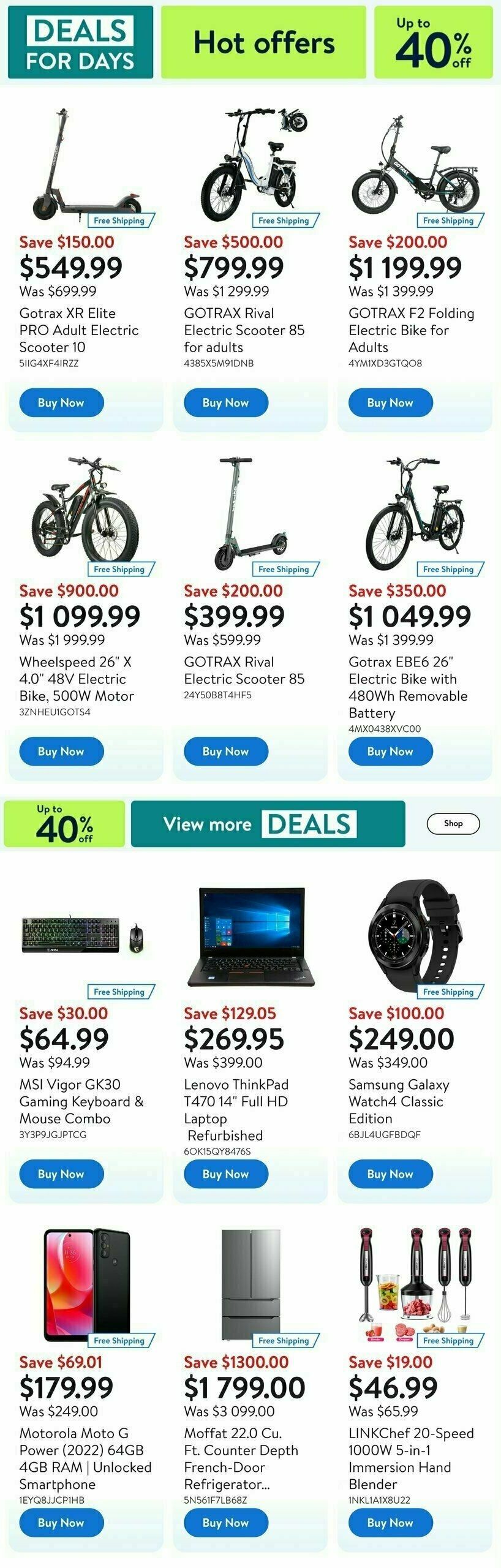 Walmart Deals for Days Flyer from September 5