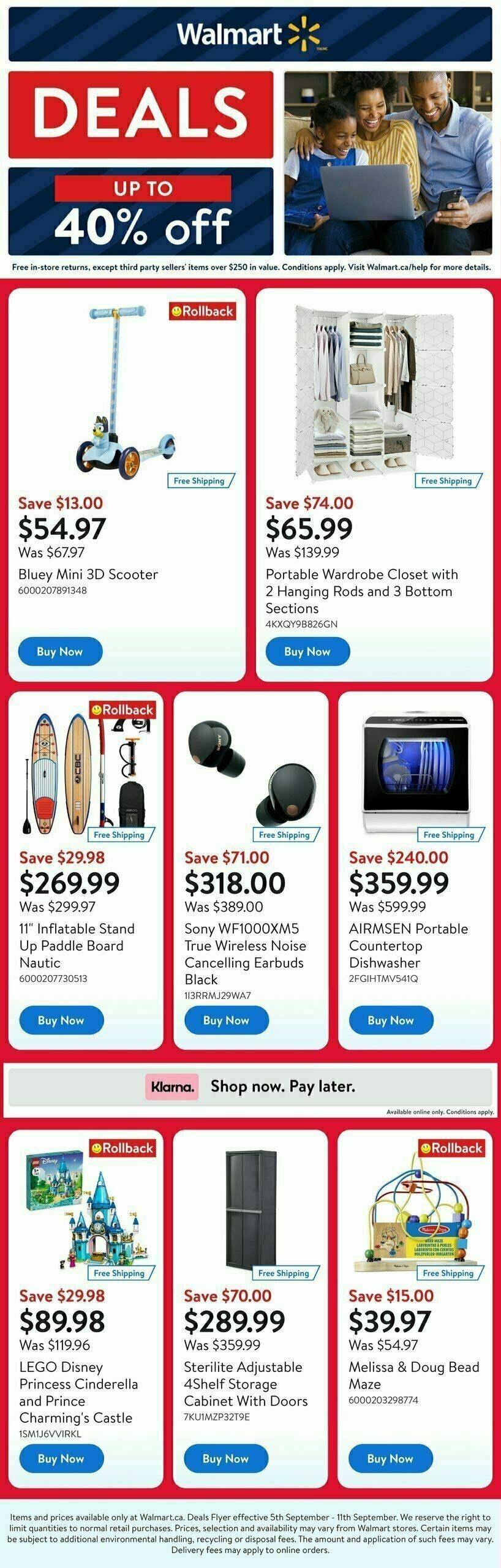 Walmart Deals Flyer Flyer from September 5