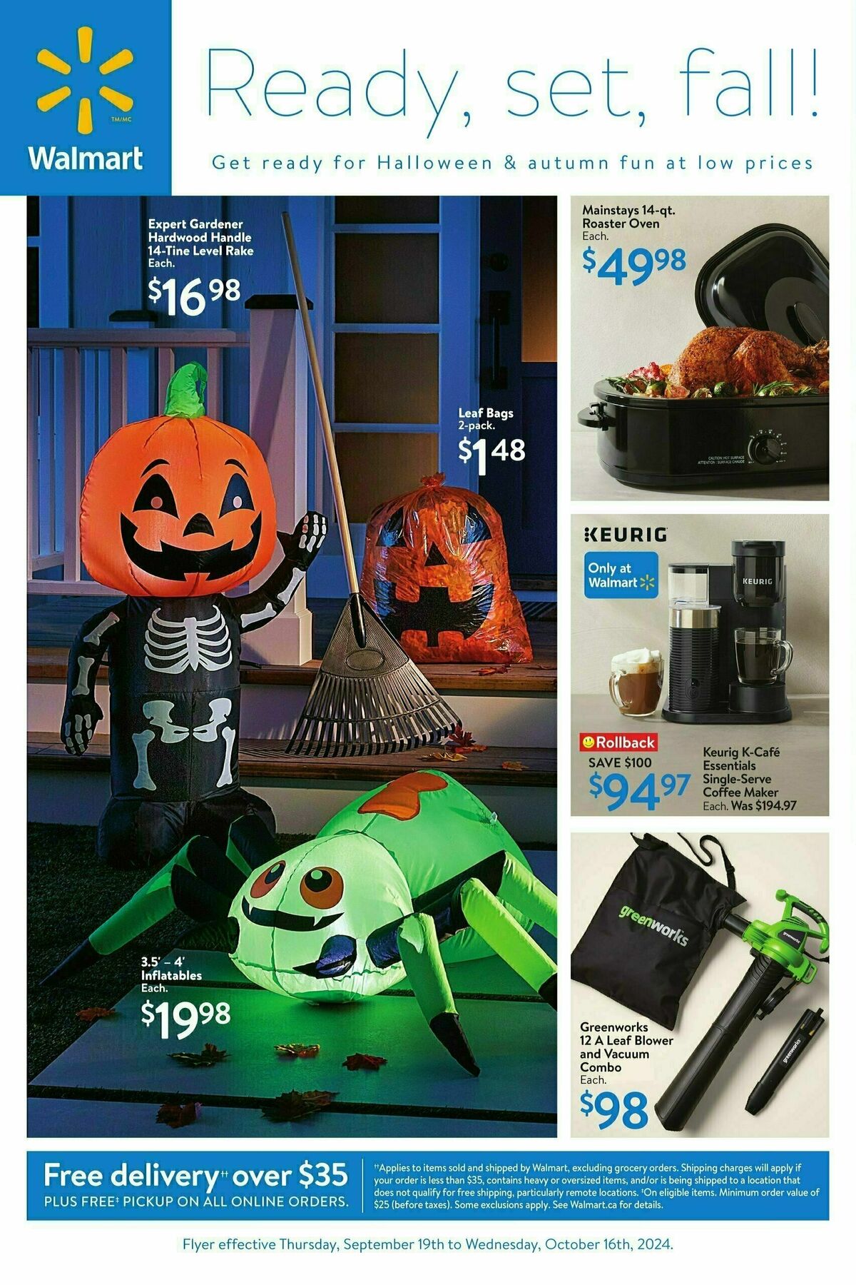 Walmart Ready, set, fall! Flyer from September 19