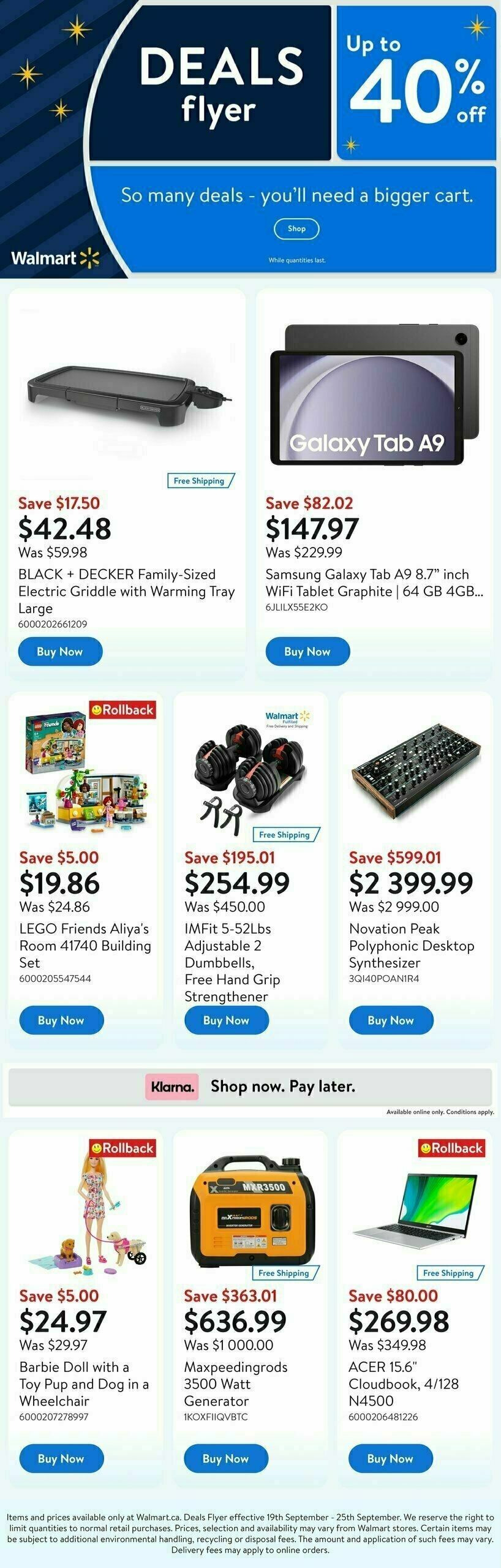 Walmart Deals Flyer Flyer from September 19