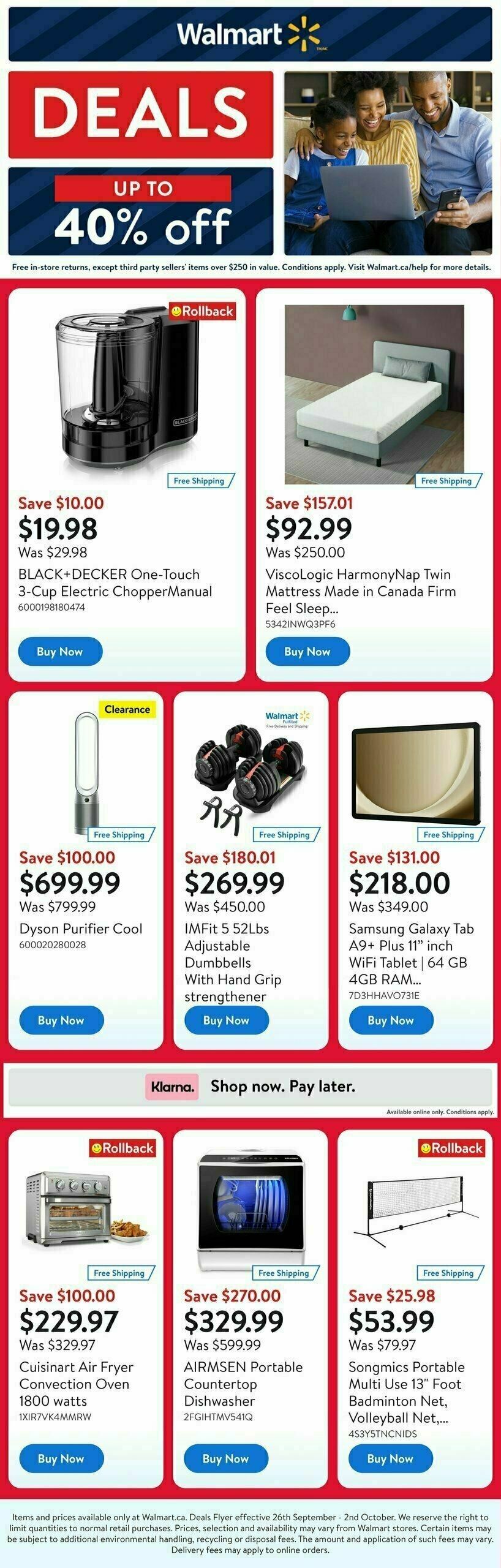 Walmart Deals Flyer Flyer from September 26