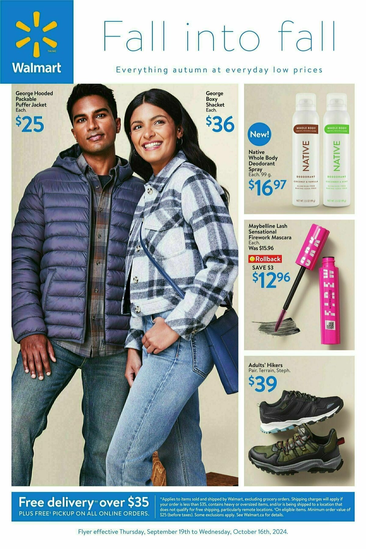 Walmart Fall into fall Flyer from September 19