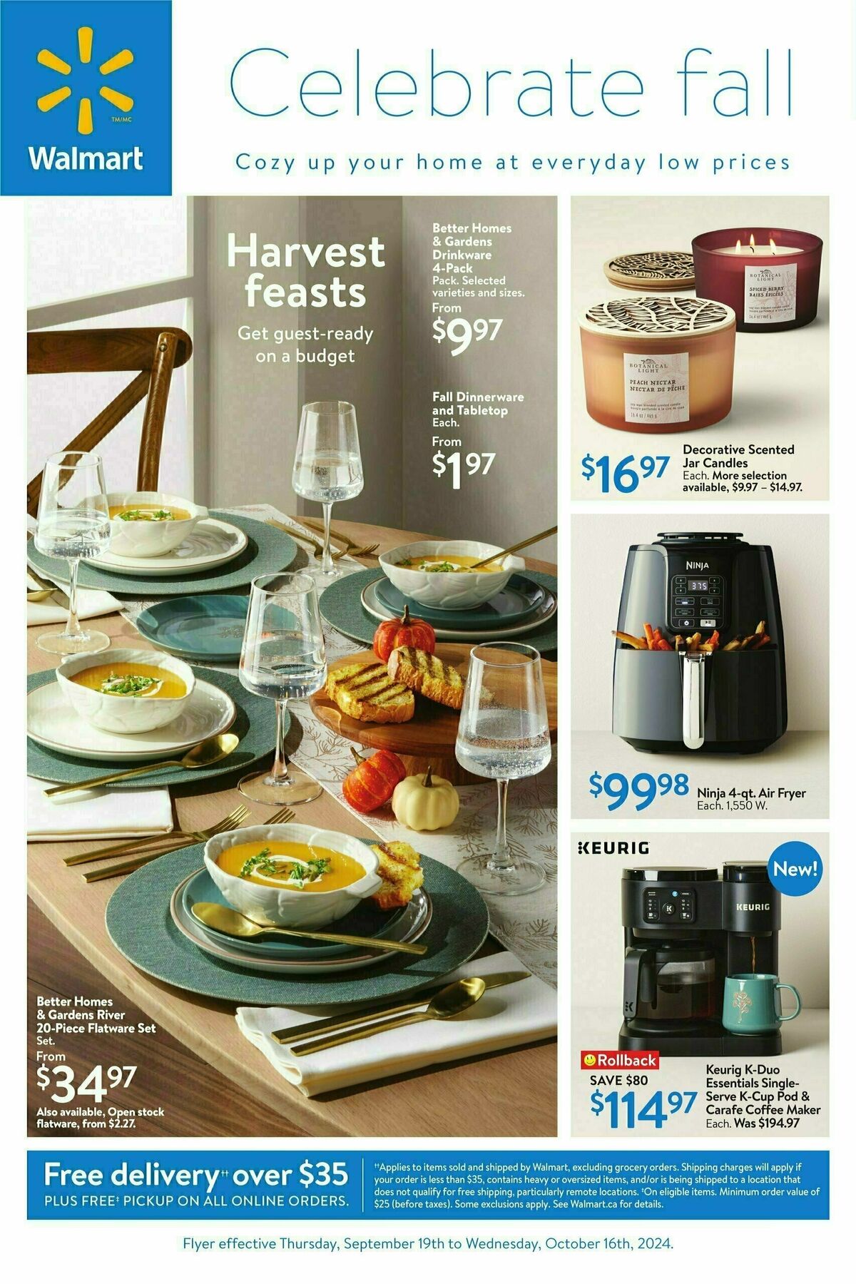 Walmart Celebrate fall Flyer from September 19