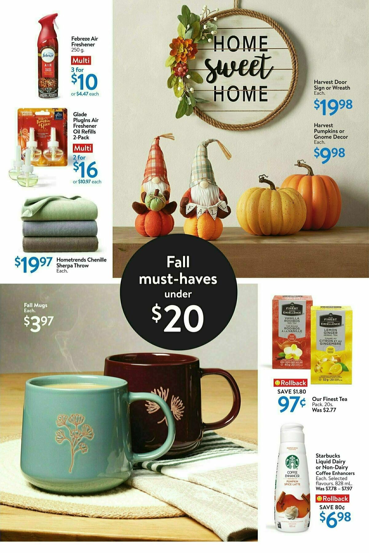 Walmart Celebrate fall Flyer from September 19